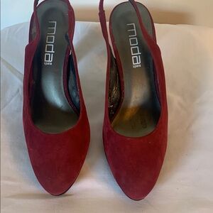 Moda Spana Women's Red Slingback Shoes